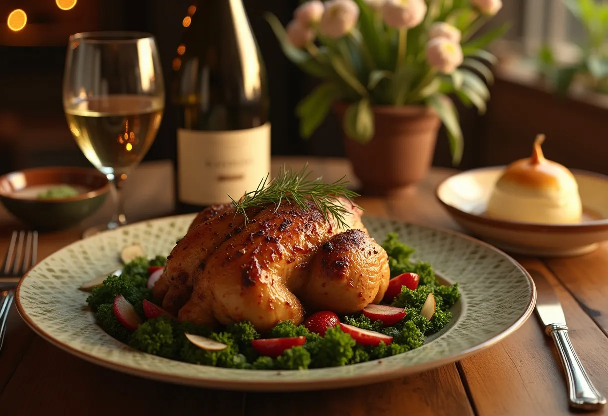 poulet vin