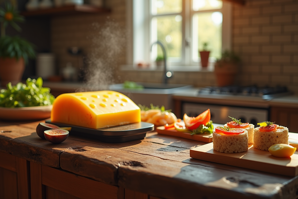 Cuisine rustique avec raclette et sides insolites